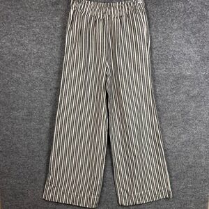 Evereve Sophia Linen Womens Casual Elastic‎ Waist Trousers Wide Leg Comfy Small